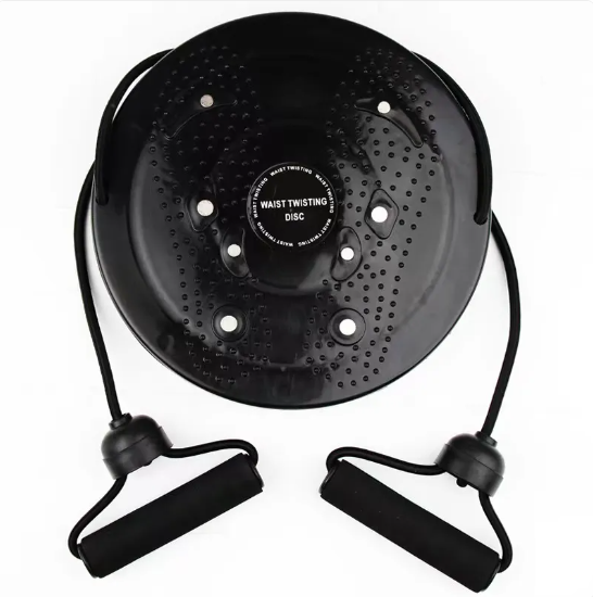 Magnet Foot Massage Waist Twister Fitness Device - Black
